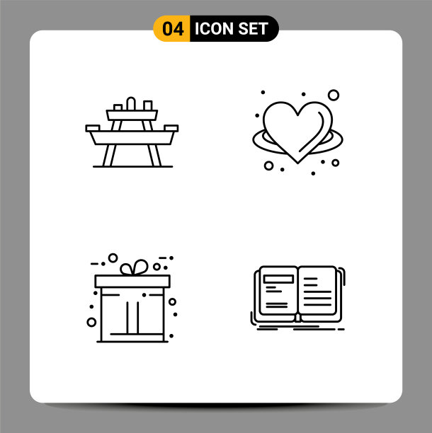 4线概念的网站，移动和应用程序的长凳图片下载