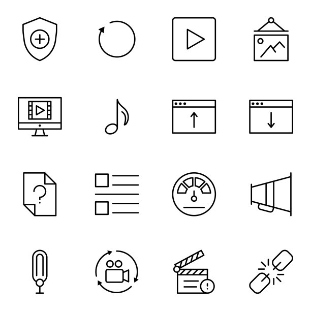 信号图标集。图片下载