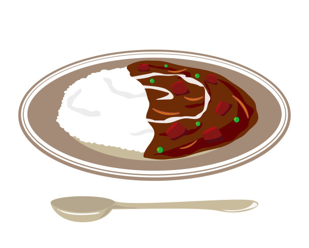 矢量插图大米与碎牛肉。图片下载