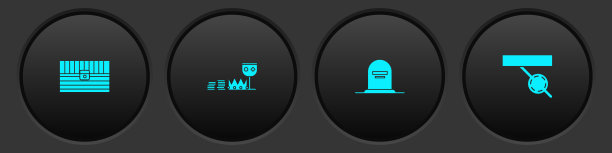 设置古董宝箱，宝藏和财富，墓碑与RIP写和海盗眼罩图标。向量图片下载