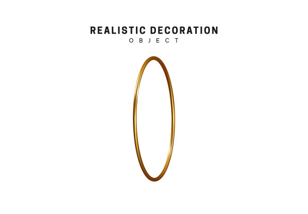 金色的几何3d对象孤立在白色的背景。图片下载