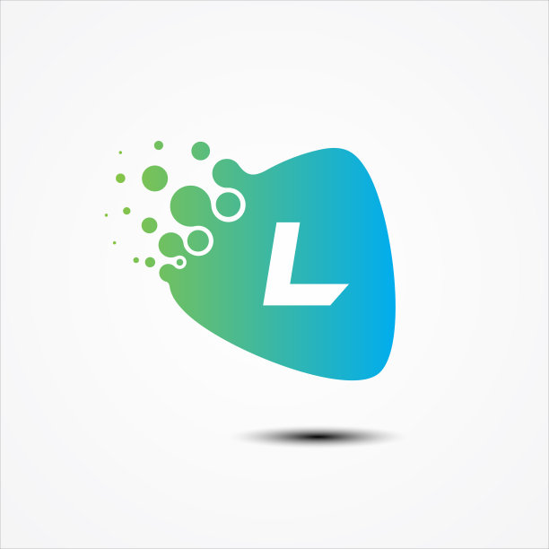 三角形矢量设计与L字母符号设计极简图片下载