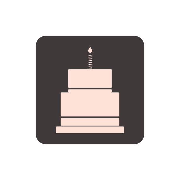 生日蛋糕图标矢量插图。生日快乐。有蜡烛的生日蛋糕。图片下载