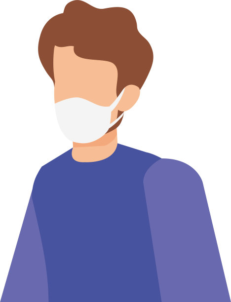 阿凡达年轻人用面具隔离图标图片下载