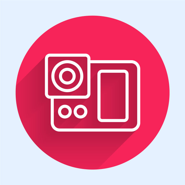 白线照片相机图标孤立与长图片下载