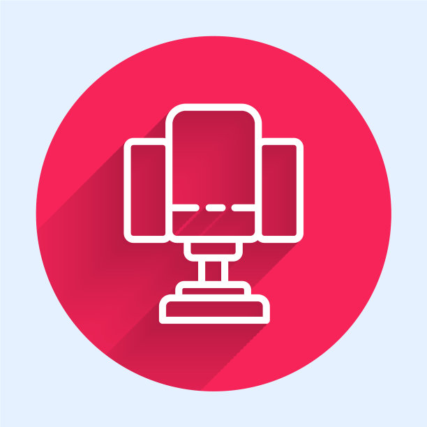 白线导演电影椅子图标孤立图片下载