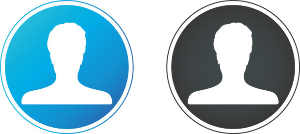 一套手绘头像图标，(或肖像图标)，包括男性和女性。用户平面头像图标，标志，人物头像符号图片下载