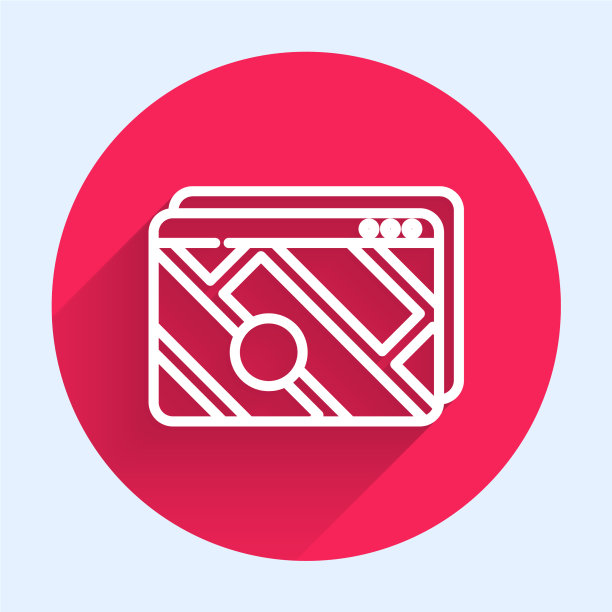 白线信息图城市地图导航图标图片下载