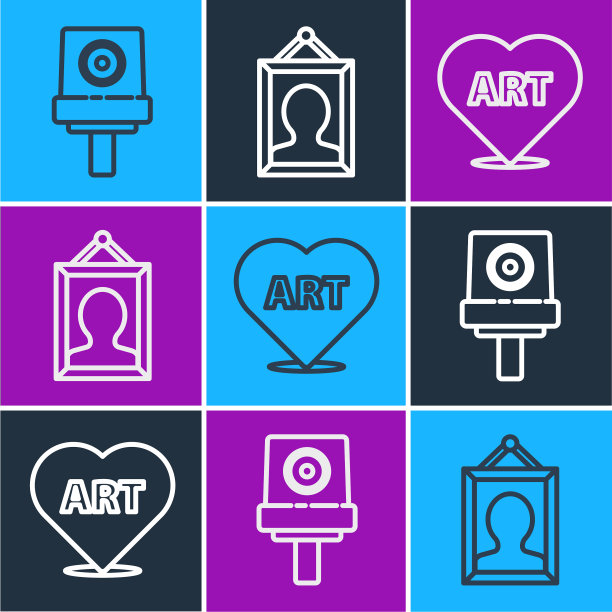 设线条喷绘，可喷绘帽心文字艺术图片下载