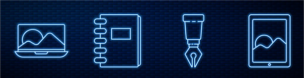 笔尖笔记本电脑螺旋式笔记本电脑图片下载