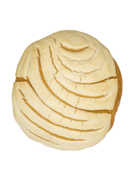 纹理细节的美味面包在白色的背景。图片下载