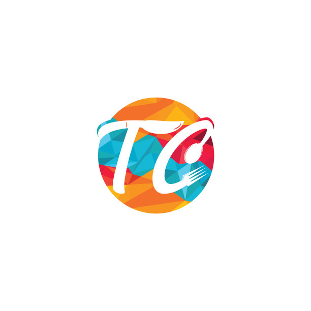 字母tc烹饪和餐厅标志的概念图片下载