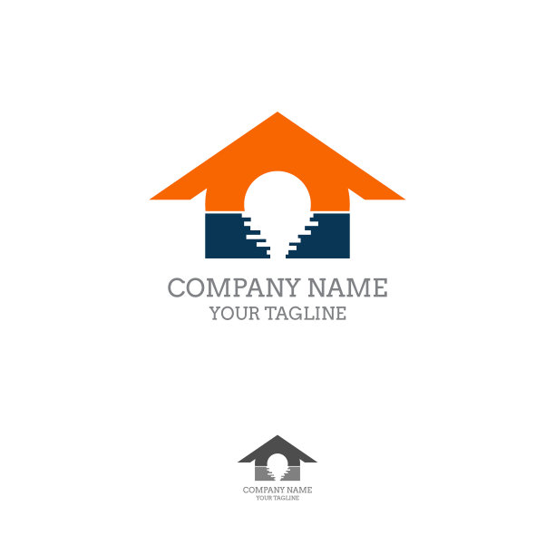 房地产标志模板与日落eps 10图片下载