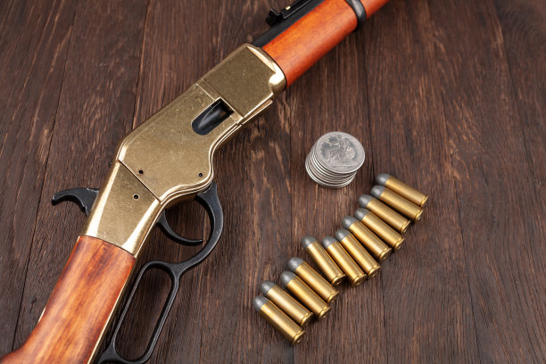 狂野西部步枪和银元弹药图片下载