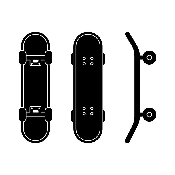 滑板在非常流行的运动在时髦的公寓图片下载