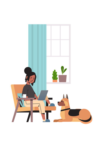 女性自由职业者在家里使用笔记本电脑工作图片下载