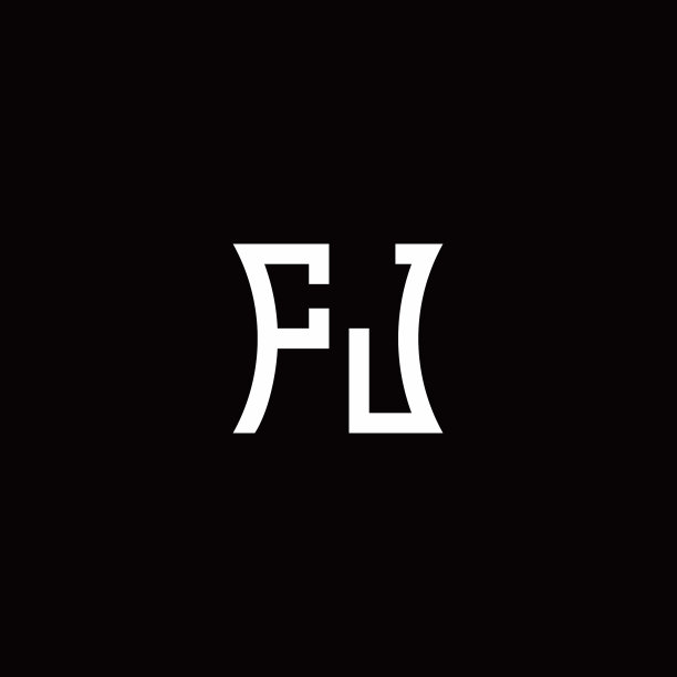 Fj标志字母与弯曲侧风格图片下载