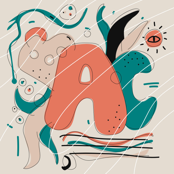 抽象字母矢量插图。图片下载