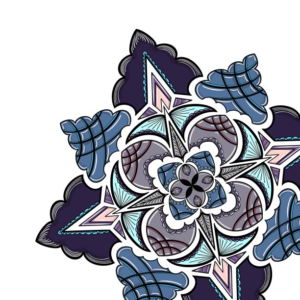 粉红色和紫色的花曼荼罗图片下载