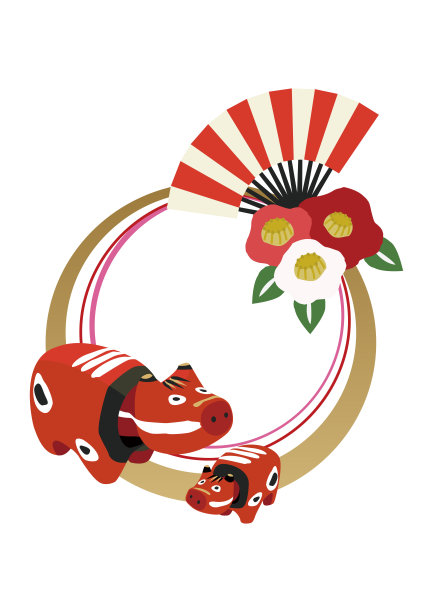 新年插画素材：牛年图片下载