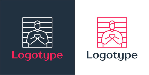 标志类型线嫌疑人犯罪图标孤立上图片下载