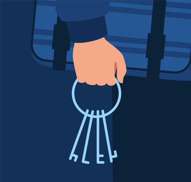 键盘上未知人手半平RGB彩色矢量插图图片下载