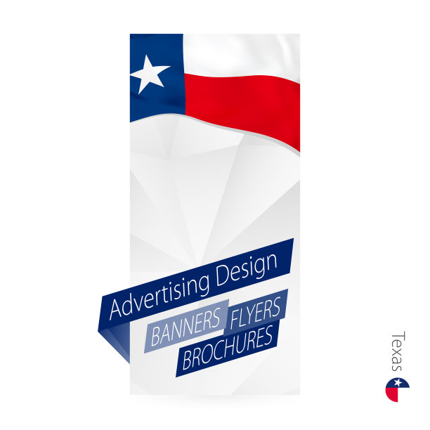 矢量抽象旗帜模板美国德克萨斯州。图片下载