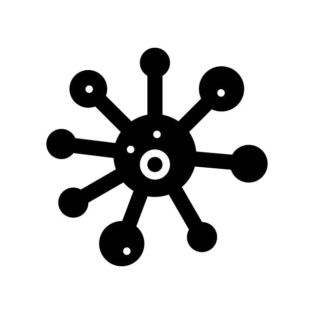 实验室病毒矢量实体设计图标图片下载