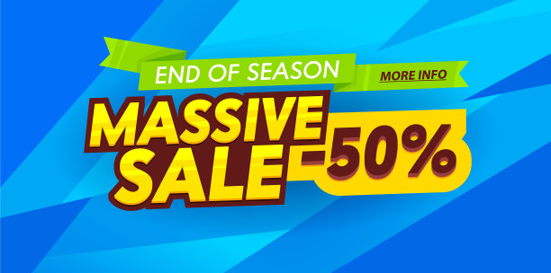 大规模销售社交媒体推广广告海报横幅图片下载