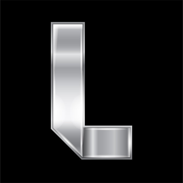 字母金属金丝带图片下载