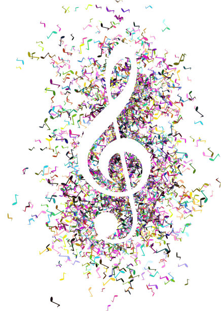 G调由上千个音符组成…图片下载