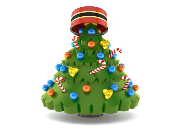 圣诞树与酒店男孩帽图片下载