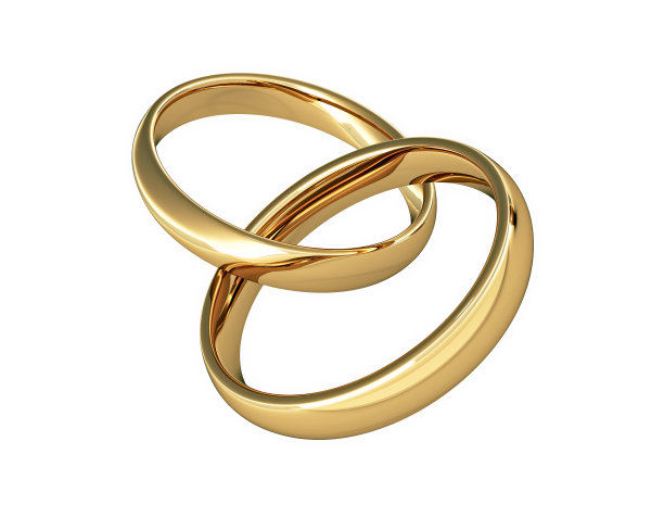 黄金结婚戒指图片下载