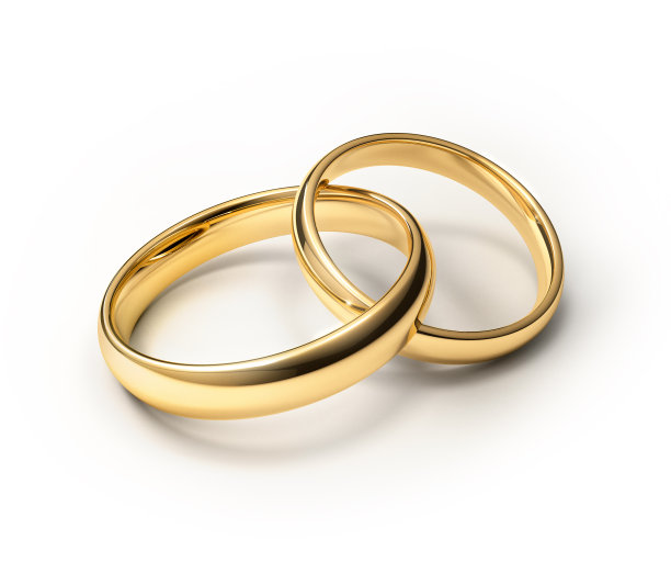 黄金结婚戒指图片下载
