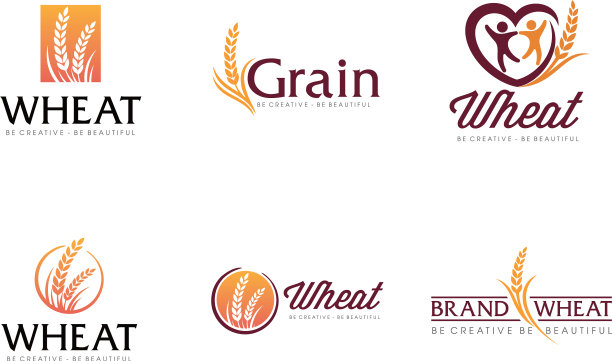 小麦大米营养标志的灵感图片下载