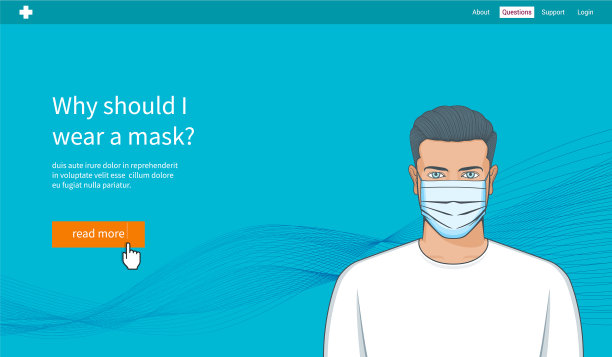 概念年轻人带医用口罩图片下载