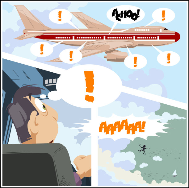 飞机上患病乘客的恐慌图片下载