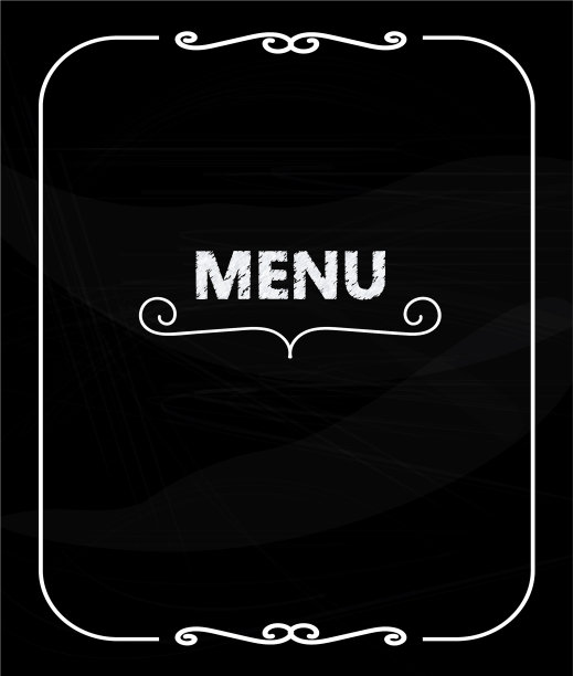 黑板上的空白菜单图片下载