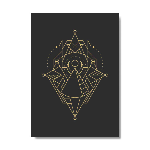 几何线金字塔图片下载