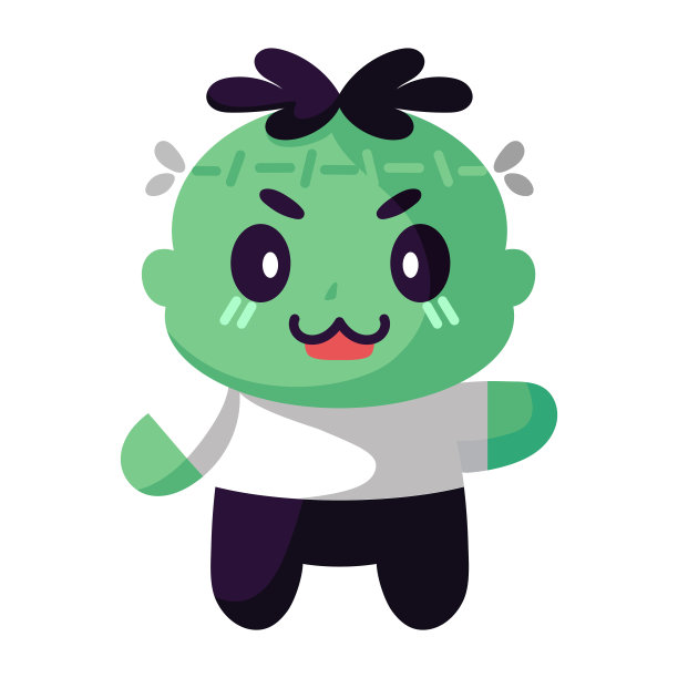 孤立可爱的弗兰肯斯坦卡哇伊图片下载