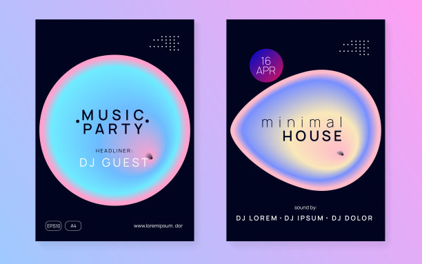 夏季音乐节海报和音乐传单。图片下载