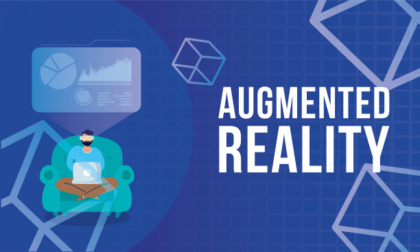 年轻人在笔记本电脑上使用现实虚拟技术图片下载