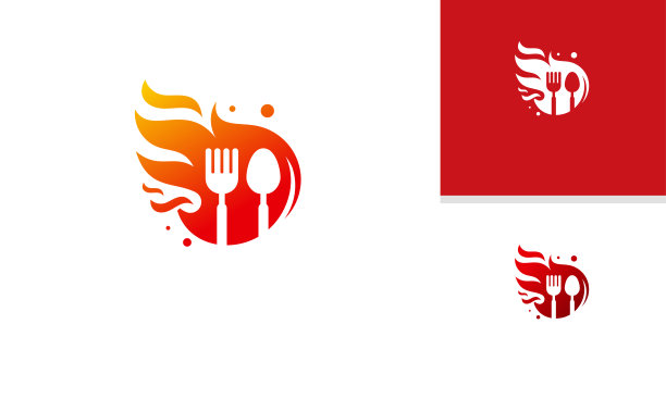 辣食标识模板矢量，辣食火标识设计模板图片下载