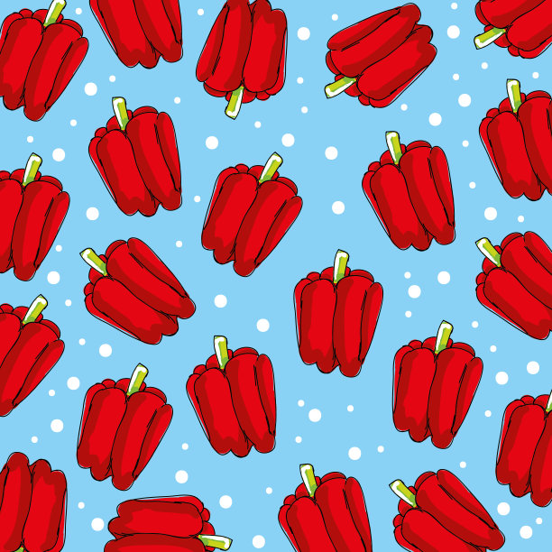 辣椒图案手绘背景图片下载