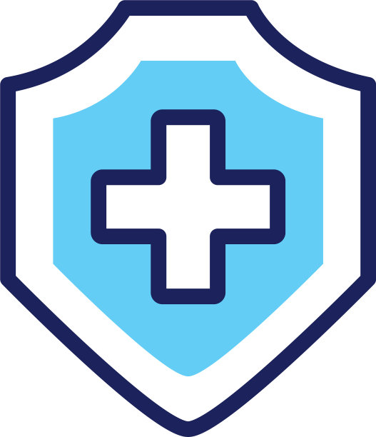 盾牌保险有交叉线和填充式图片下载