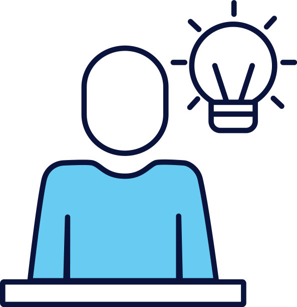 头像剪影与灯泡线和填充风格图片下载