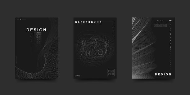 典雅的黑白颜色封面集抽象图片下载