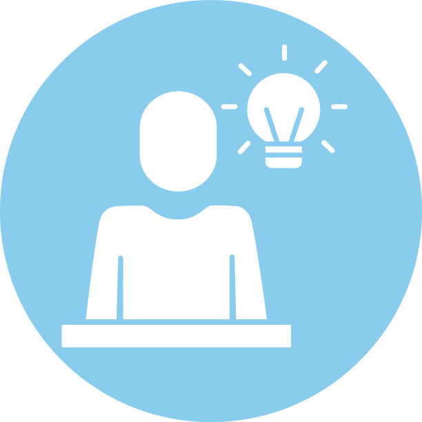 头像剪影与灯泡块风格图片下载