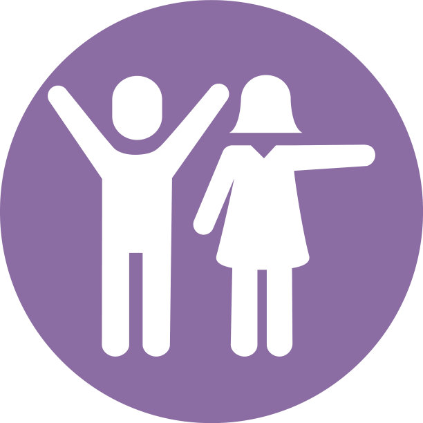 两个头像剪影的方块风格图片下载