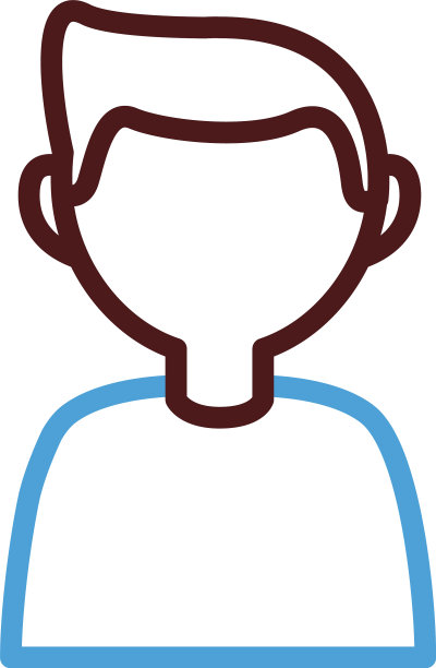 年轻的爸爸阿凡达线条风格的图标图片下载